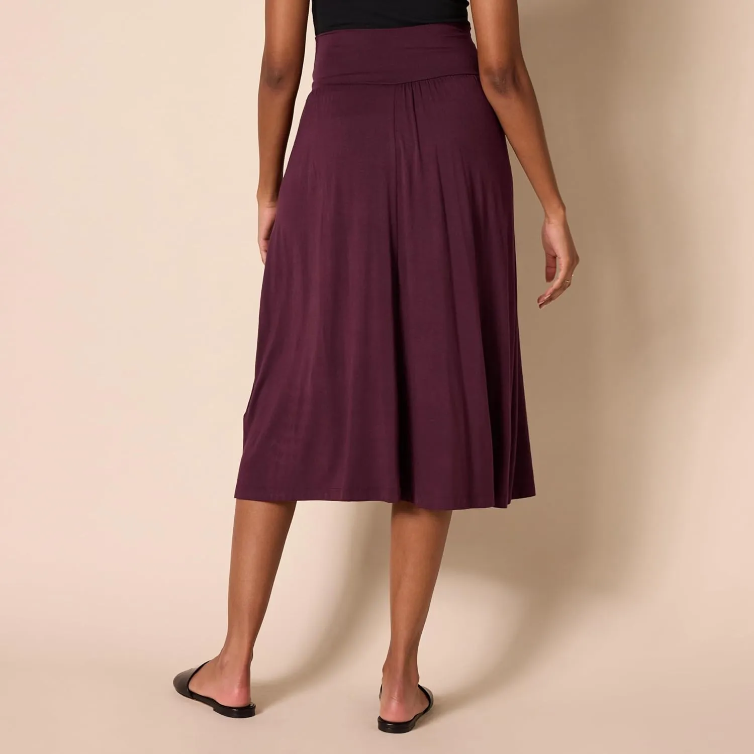 Amazon Essentials Women's Jersey Pull On Midi Length Skirt