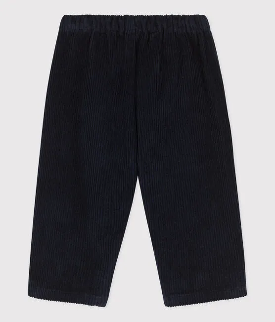 Baby Wide Leg Corduroy Pants - Navy