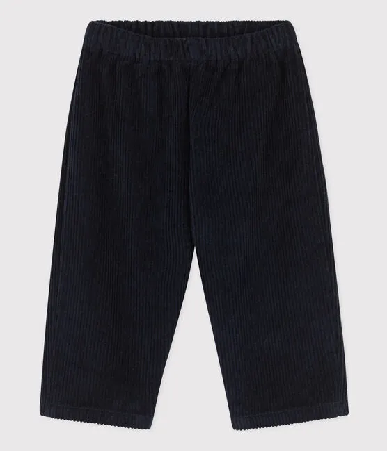 Baby Wide Leg Corduroy Pants - Navy