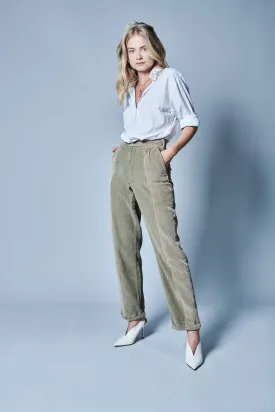 Beige Cord Boyfriend Jean