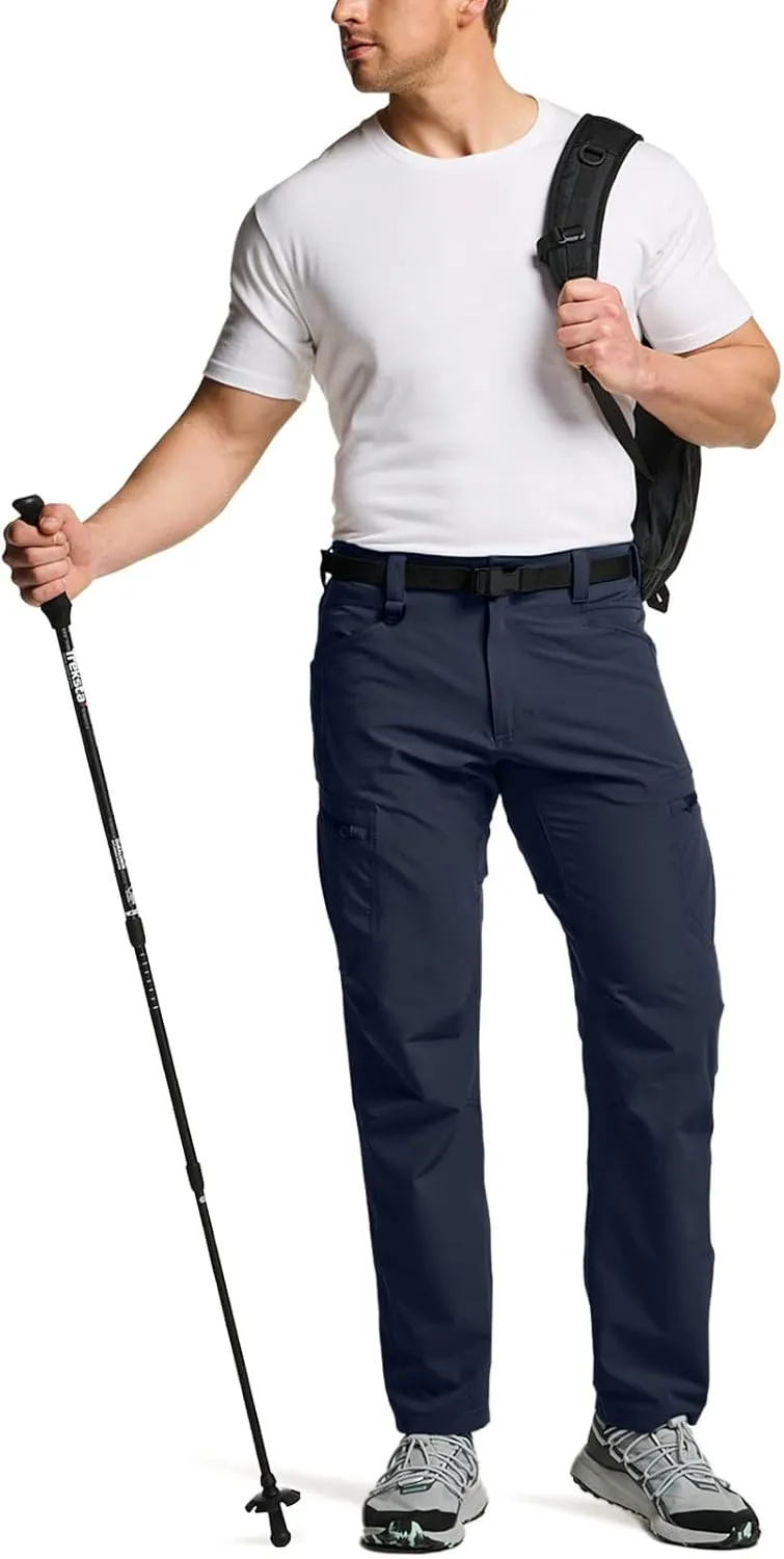 CQR Men's Quick Dry Tactical Pants, Water Resistant Outdoor Pants, Lightweight Stretch Cargo Work Hiking Pants