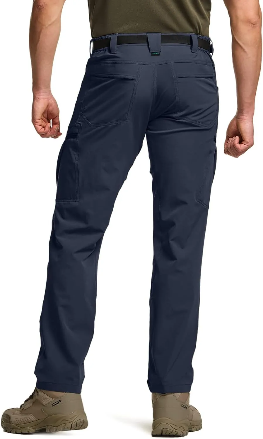 CQR Men's Quick Dry Tactical Pants, Water Resistant Outdoor Pants, Lightweight Stretch Cargo Work Hiking Pants