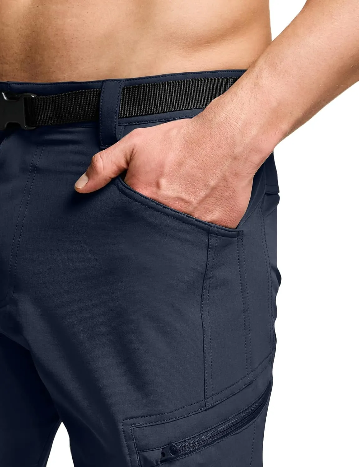 CQR Men's Quick Dry Tactical Pants, Water Resistant Outdoor Pants, Lightweight Stretch Cargo Work Hiking Pants