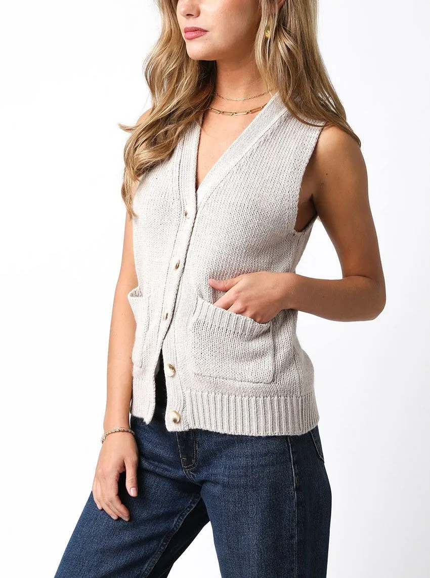 Gracie Button Down Sweater Vest