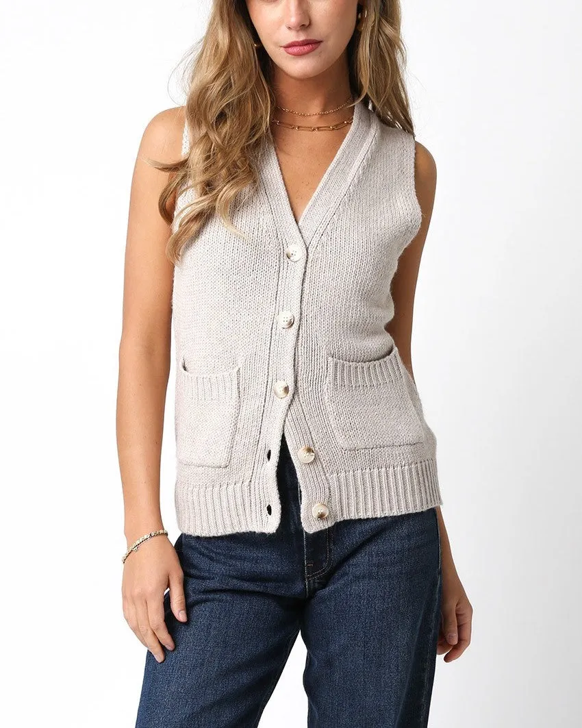 Gracie Button Down Sweater Vest