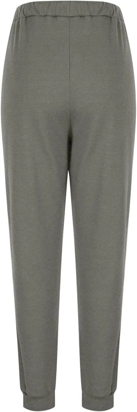 HGps8w Women's Sherpa Lined Sweatpants Pack of 2 - Winter Warm Fleece Joggers Elastic Waist Comfy Lounge Pants with Pockets
