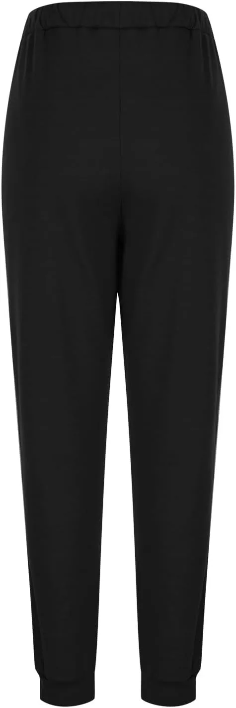 HGps8w Women's Sherpa Lined Sweatpants Pack of 2 - Winter Warm Fleece Joggers Elastic Waist Comfy Lounge Pants with Pockets