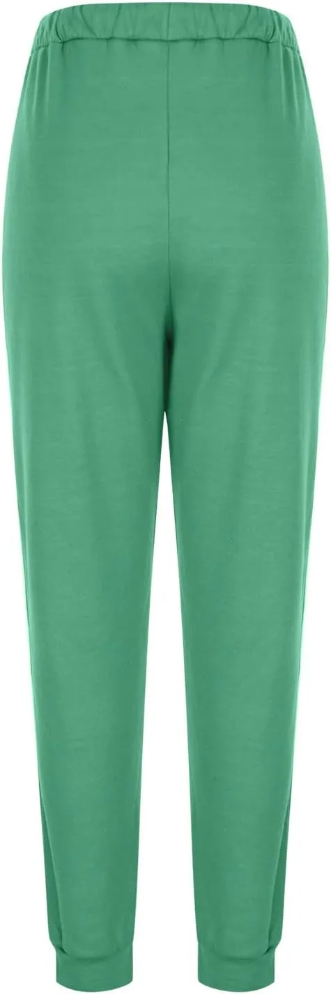 HGps8w Women's Sherpa Lined Sweatpants Pack of 2 - Winter Warm Fleece Joggers Elastic Waist Comfy Lounge Pants with Pockets