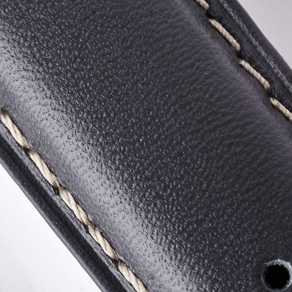 Leather Strap - Grey/White