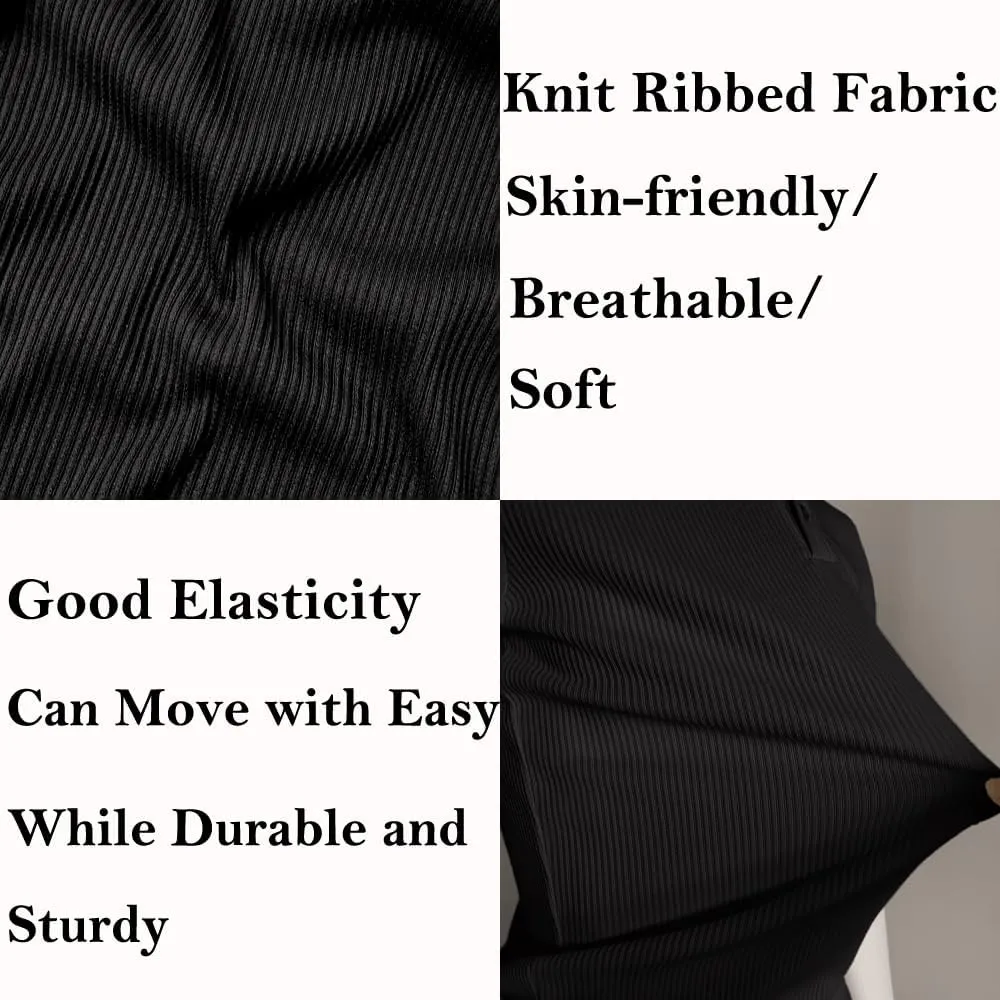 Men's Muscle Slim Fit Polo Shirts Long&Short Sleeve Stretch T-Shirts Casual Stylish Tee for Golf Workout