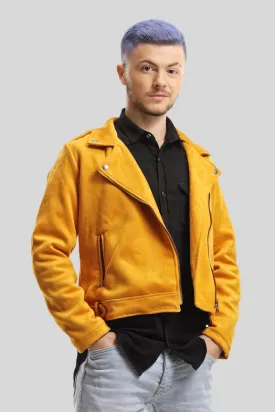Men's Shadow Rider Motorcycle Style Suede Leather Jacket