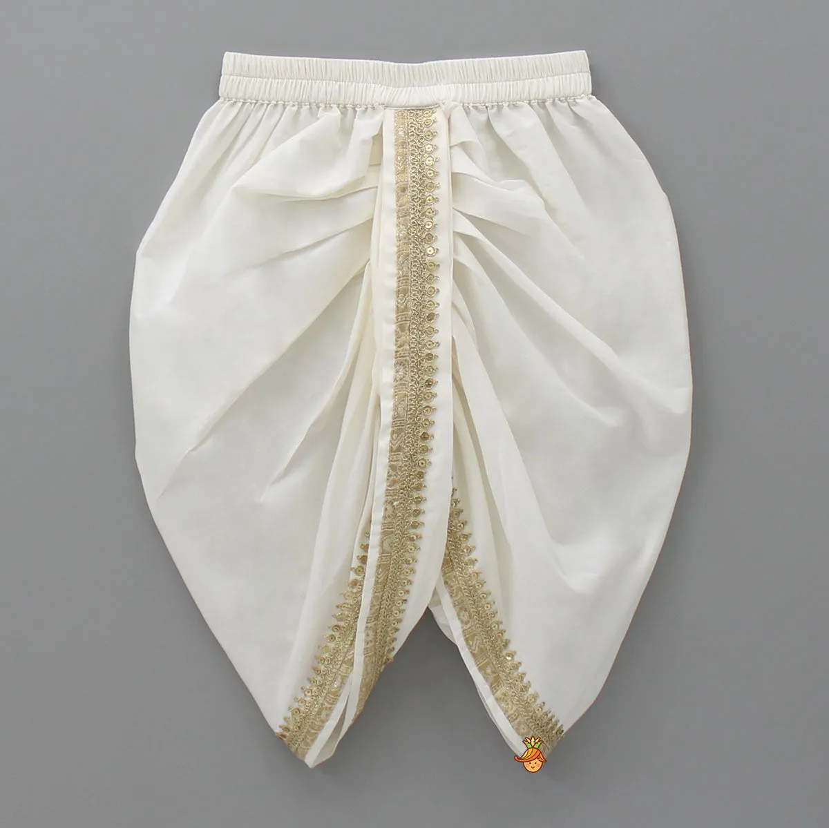 Pre Order: Kurta With Pocket Square Stylish Jacket And Lace Detailed Dhoti