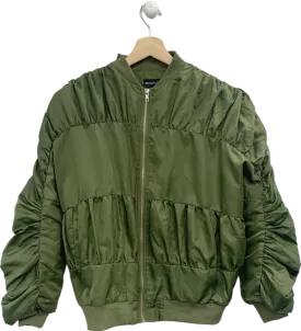PrettyLittleThing Green Bomber Jacket UK 6
