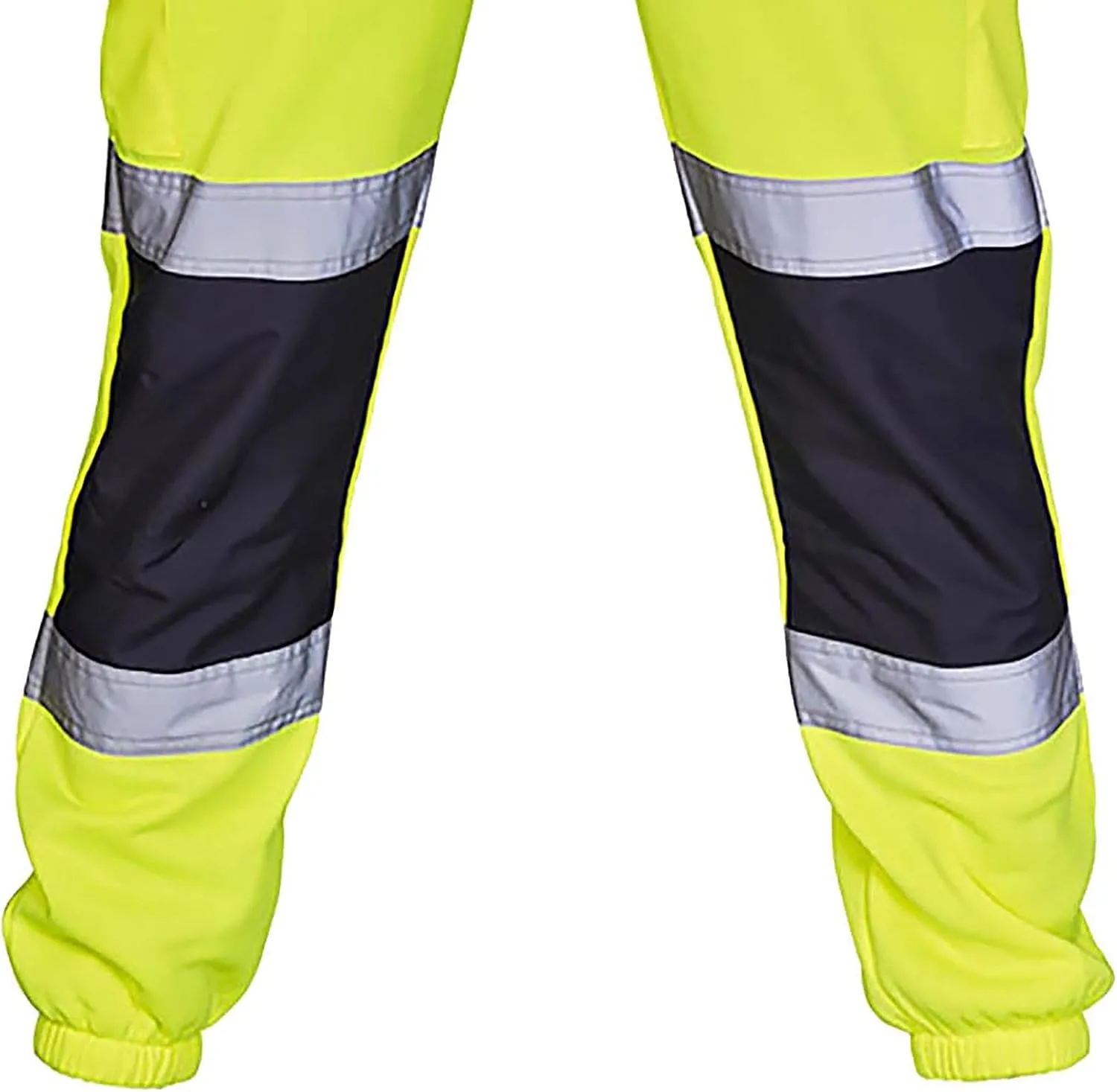 Reflective Safety Pants for Men High Visibility Waterproof Work Safety Cargo Pants Casual Trousers with Pocket