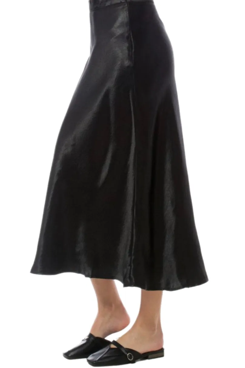 Satin Midi Slip Skirt Style 5277