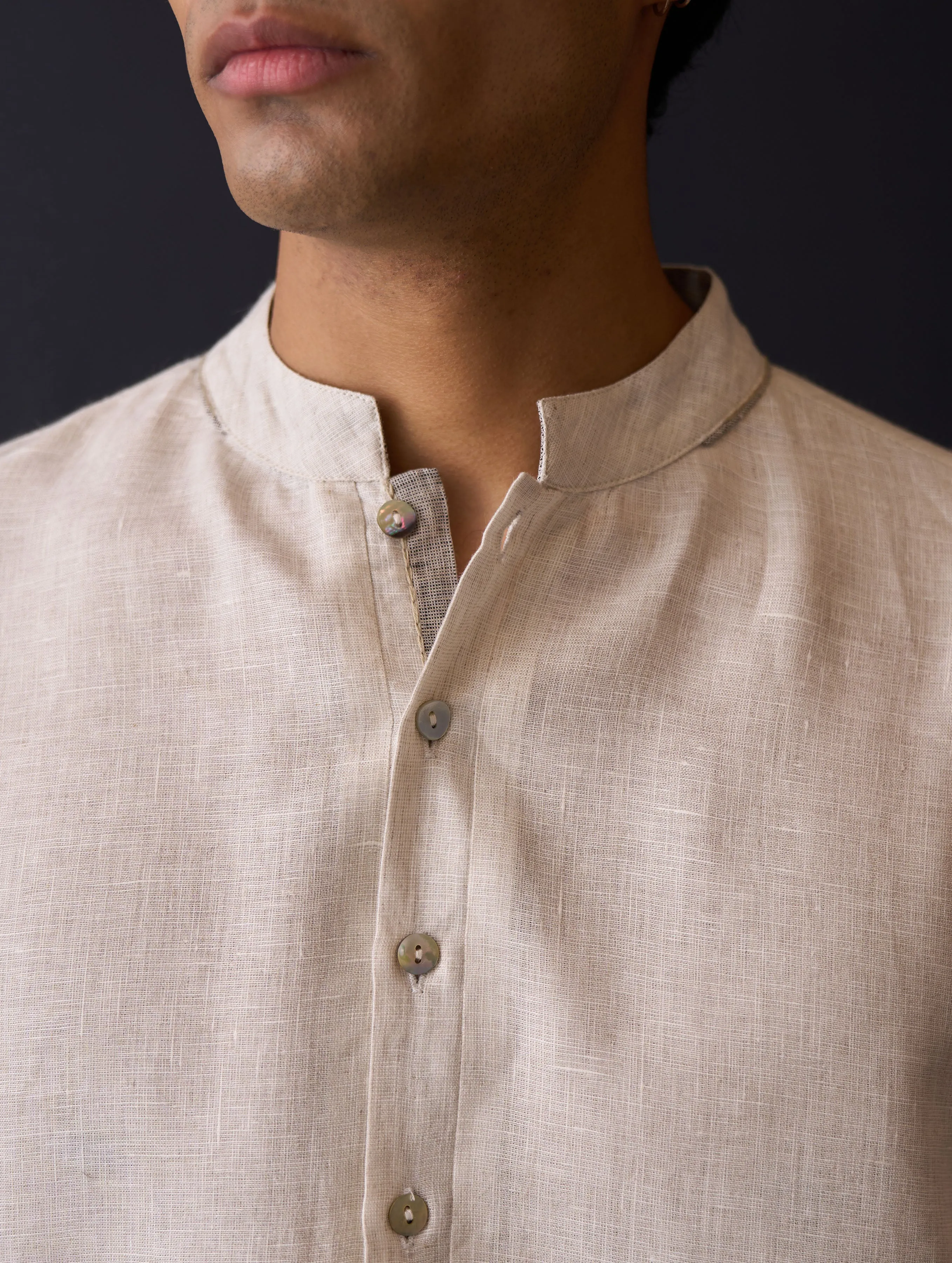 Sid Linen Kurta - Off White