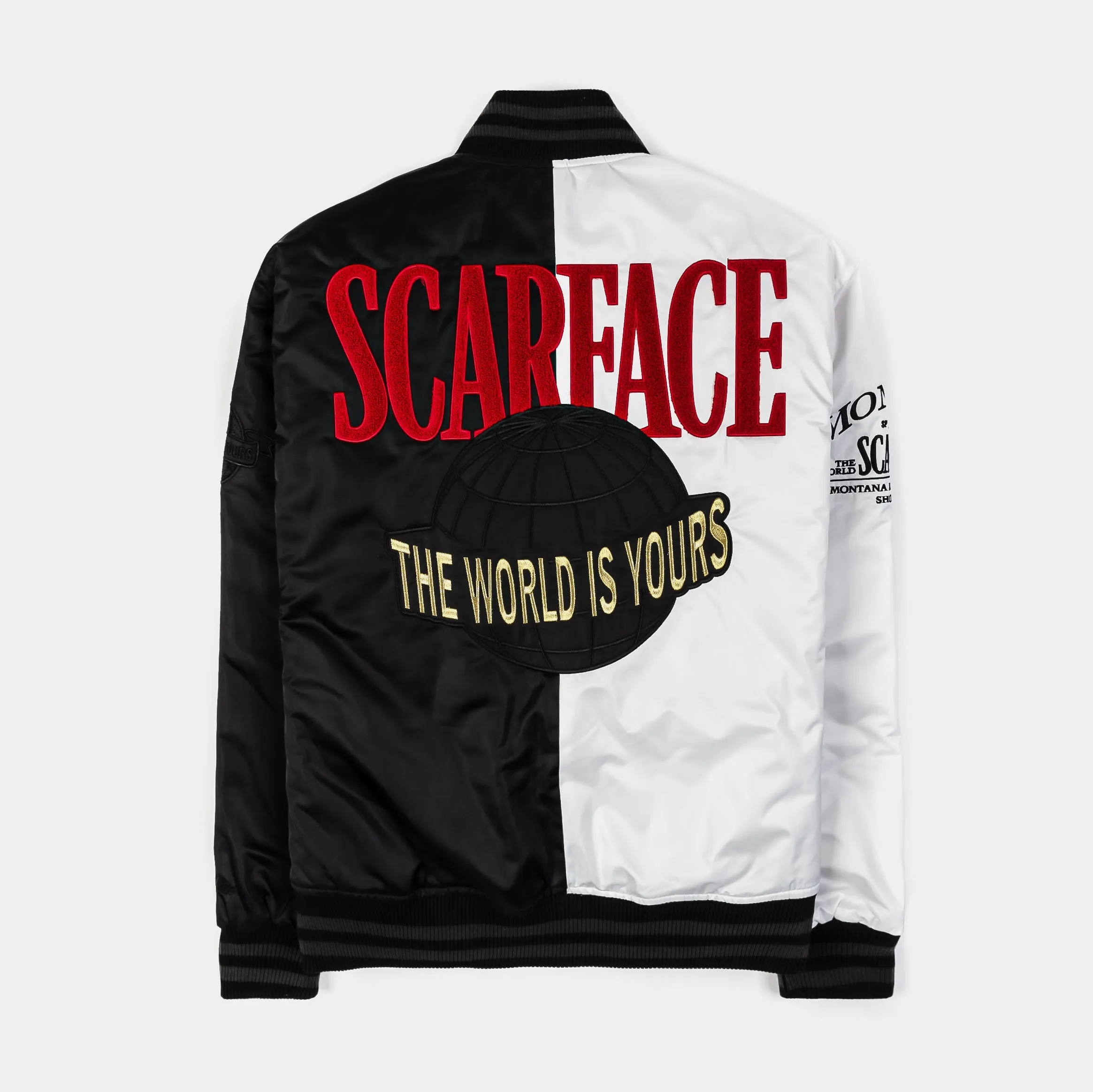 SP x Scarface The World Is Yours Varsity Mens Jacket (Black/White)