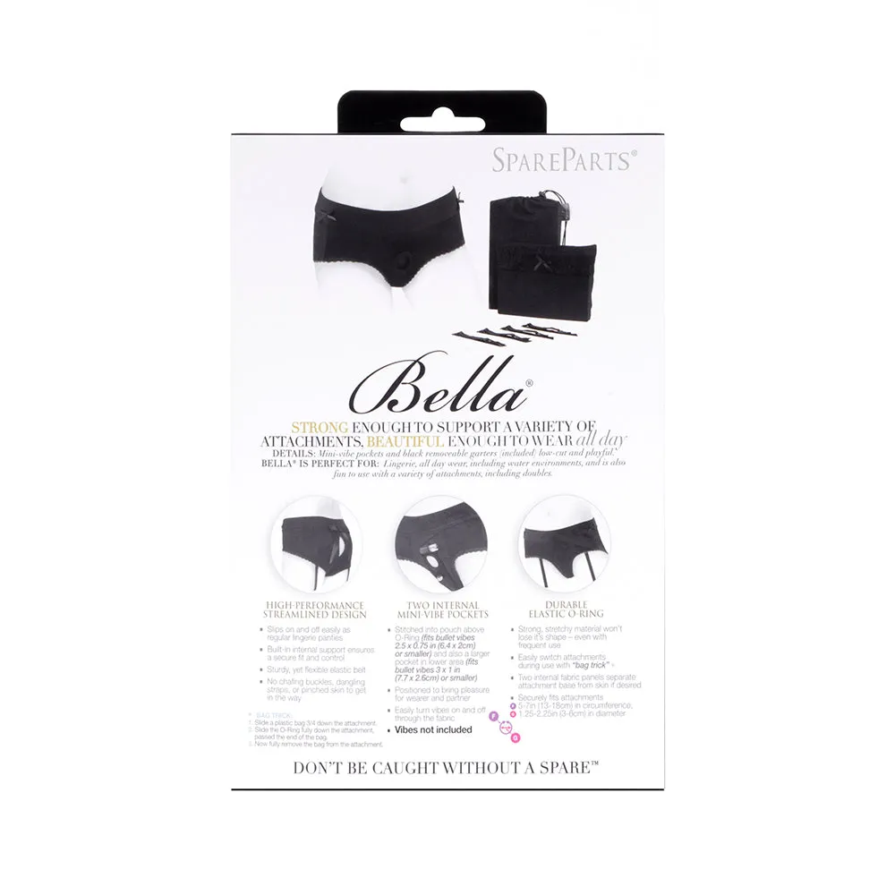 SpareParts Bella Cleavage Booty Short Harness Black Size M