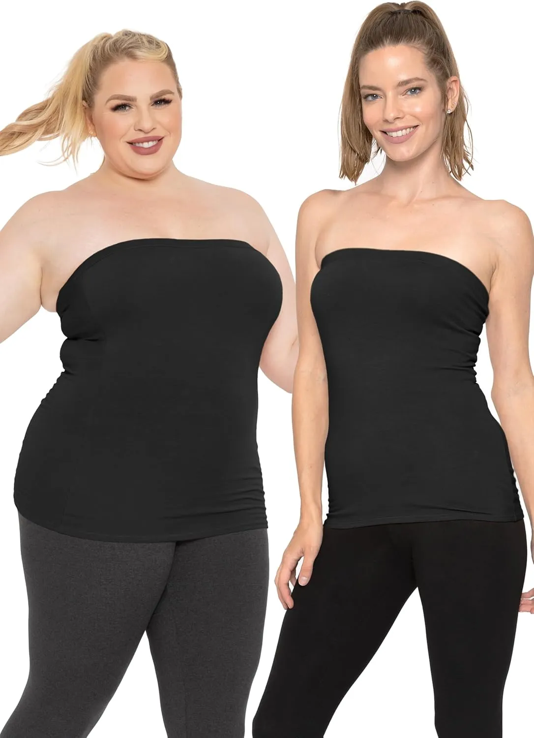 STRETCH IS COMFORT Women's & Plus Mid and Long Length Tube Top | X Small - 5X