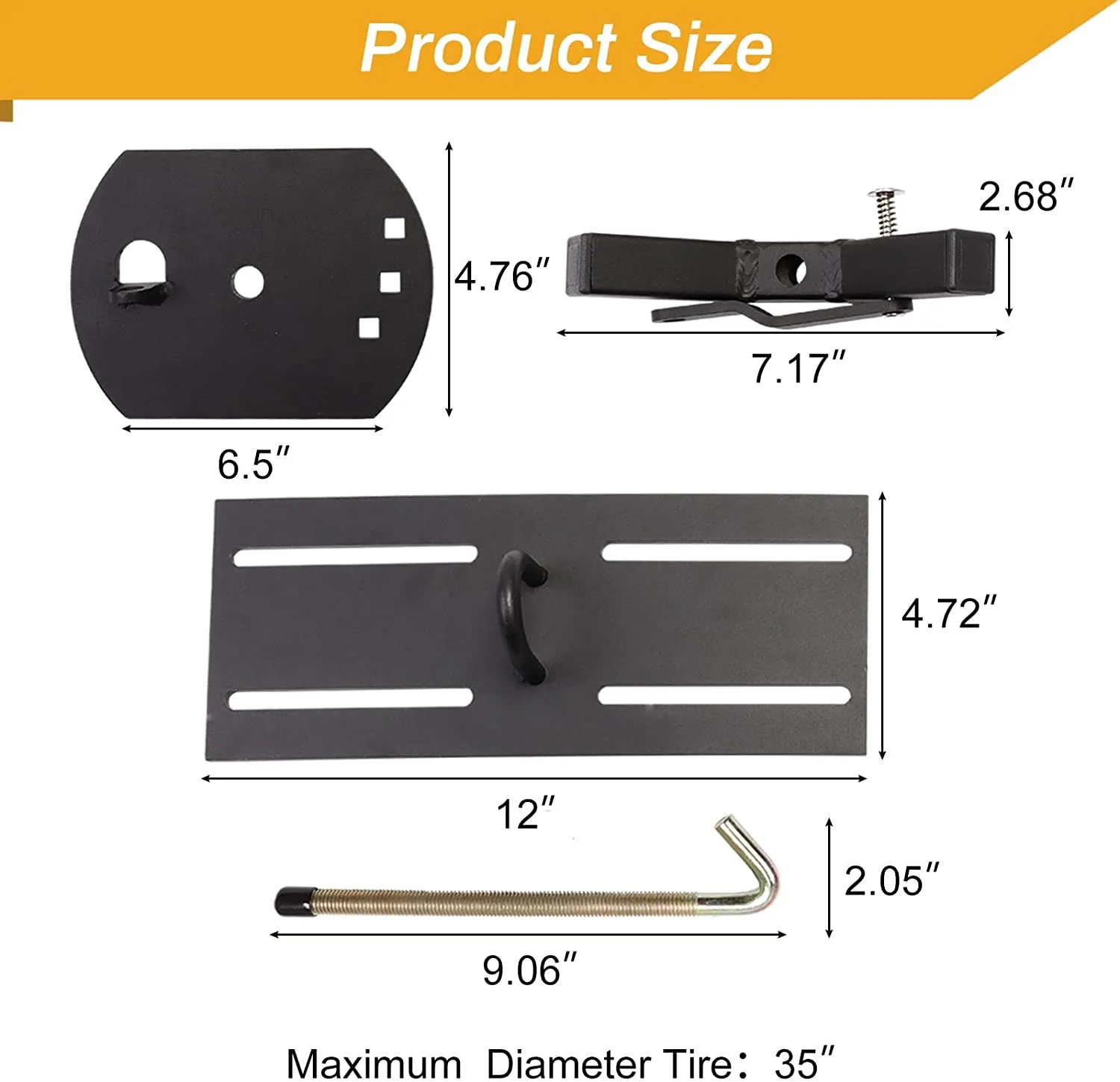 Universal Spare Tire Carrier for Roof Rack