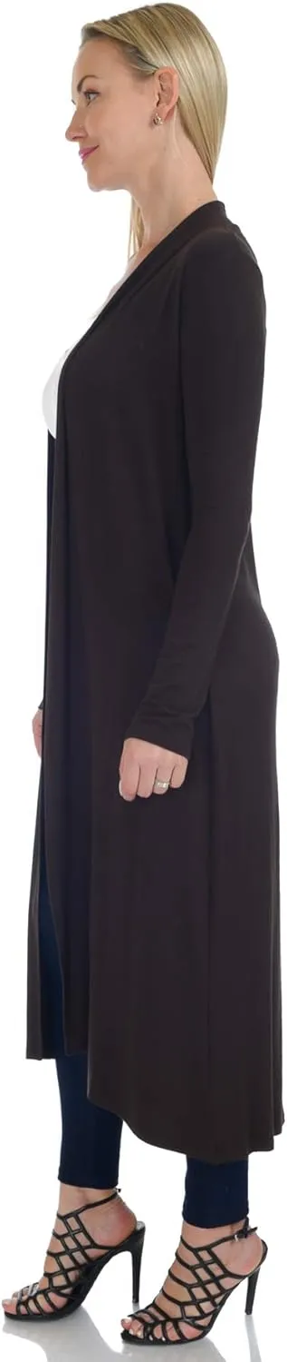 Women's Long Sleeve/Sleeveless Full Length Duster Long Open Cardigan(Sizes: S-5X)