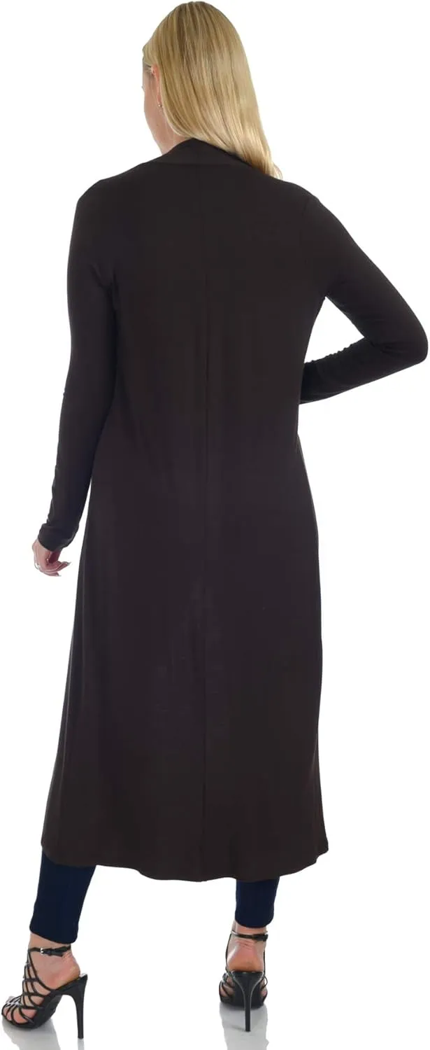 Women's Long Sleeve/Sleeveless Full Length Duster Long Open Cardigan(Sizes: S-5X)