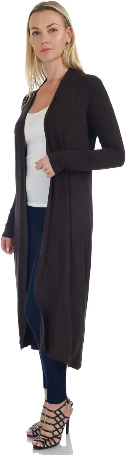 Women's Long Sleeve/Sleeveless Full Length Duster Long Open Cardigan(Sizes: S-5X)